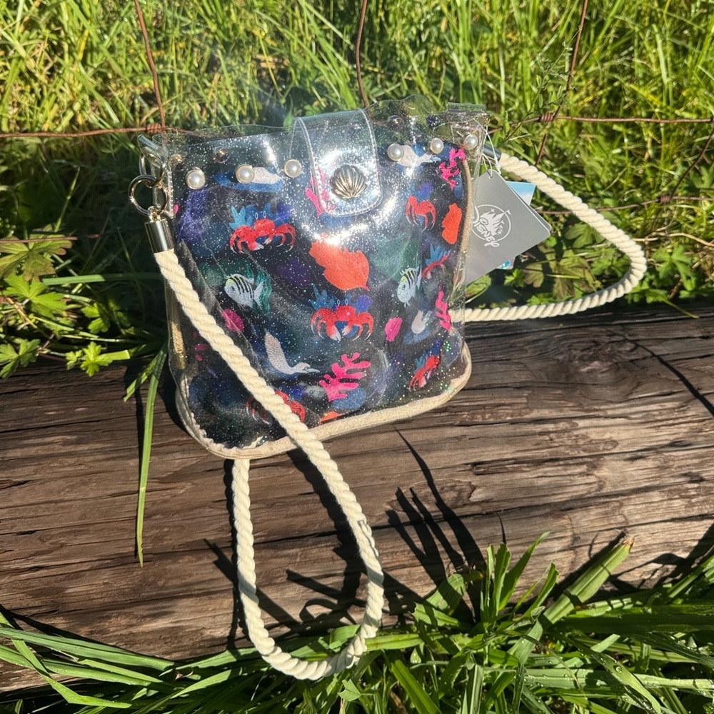 NWT Disney Little Mermaid Nautical Sparkle Pearl Crossbody bag - Picture 3 of 11